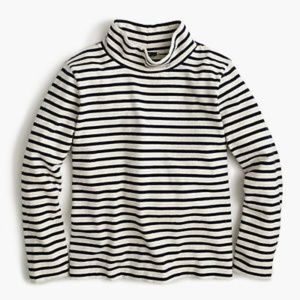 JCREW Sailor-stripe funnelneck shirt
